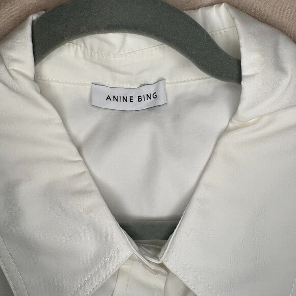 ANINE BING, Mika Shirt in White | Size: S - Picture 11 of 14